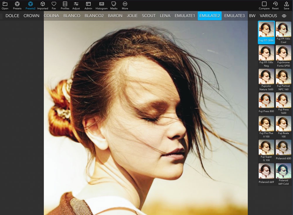 Film Emulation Interface